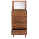 Case Walnut Wood Dresser Cabinet