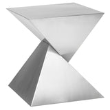Giza Steel Silver Metal Side Table
