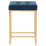 Chi Peacock Fabric Counter Stool