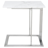 Dell White Stone Side Table
