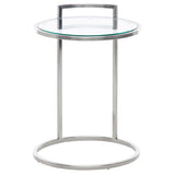 Lily Silver Metal Side Table