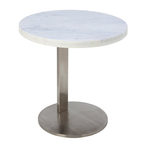 Alize White Stone Side Table