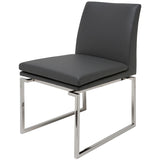Savine Grey Naugahyde Dining Chair