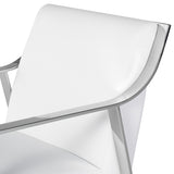 Valentine White Naugahyde Dining Chair