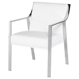 Valentine White Naugahyde Dining Chair