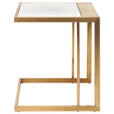 Ethan White Stone Side Table