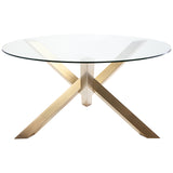 Costa Gold Metal Dining Table