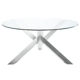 Costa Silver Metal Dining Table