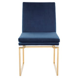 Savine Peacock Fabric Dining Chair