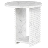 Mya Bianco Stone Side Table