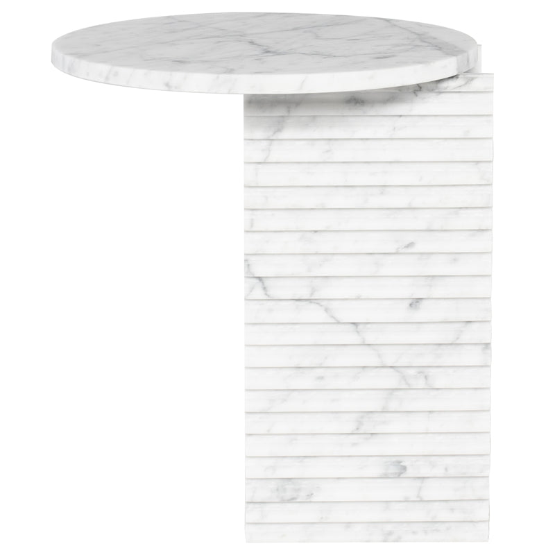 Gia Bianco Stone Side Table