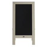 English Elm EE1976 Rustic Commercial Grade Magnetic A-Frame Chalkboard Solid White EEV-14264