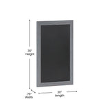 English Elm EE1978 Rustic Commercial Grade Magnetic Wall Mounted Chalkboard Grey EEV-14288