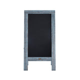 English Elm EE1976 Rustic Commercial Grade Magnetic A-Frame Chalkboard Rustic Blue EEV-14268