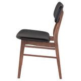 Scott Black Naugahyde Dining Chair