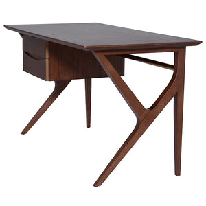 Karlo Walnut Wood Desk Table