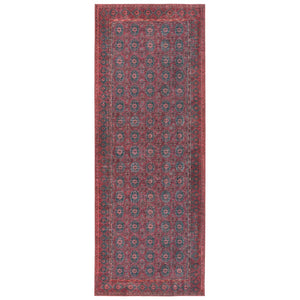 Jaipur Living Harman Hold Kalinar Kate Lester HHB01 Power Loomed 100% Polyester Damask Area Rug Dark Red 100% Polyester RUG154736