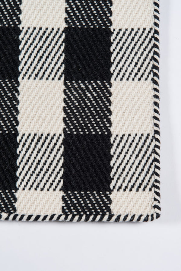 Momeni Madcap Cottage Highland Fling HGH-1 Hand Tufted Modern Plaid Indoor Area Rug Black 7'9" x 9'9" HIGHFHGH-1BLK7999