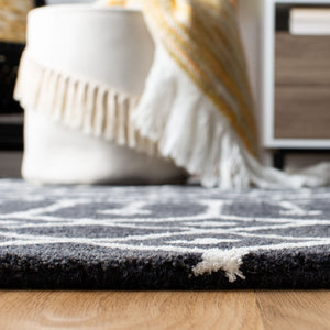 Himalaya 903 Contemporary Hand Tufted 70% Wool, 30% Viscose Rug Dark Grey / Ivory