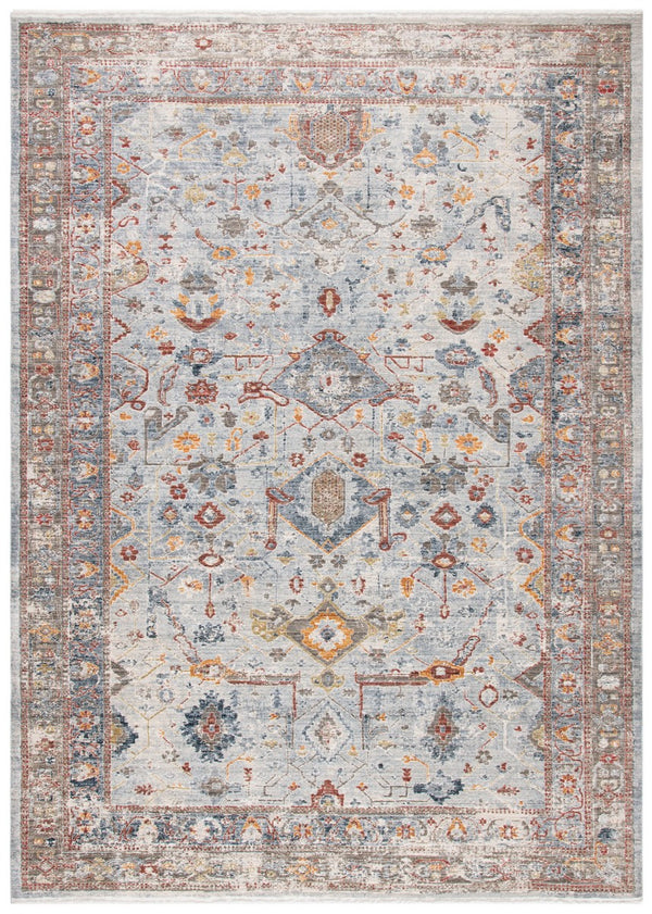 History 500 History 509 Transitional Power Loomed 18.5% Polypropylene, 81.5% Polyester Rug Light Grey / Rust