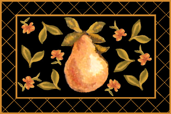 Chelsea Hk163 Hand Hooked Wool Pile Rug in Black 2ft-9in x 4ft-9in