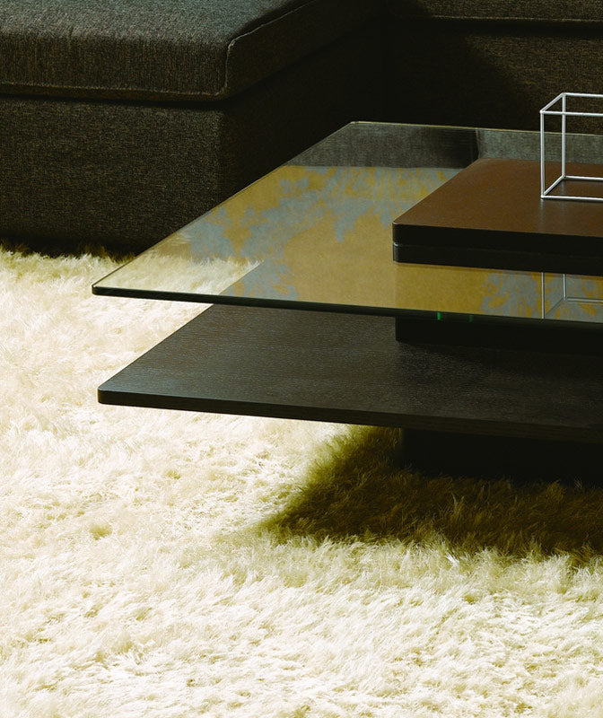 VIG Furniture Modrest Emulsion - Modern Black Oak Glass Coffee Table VGHBHK22A-BLK