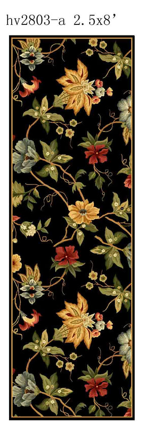 Hk311 Luxurious Hand Hooked Wool Pile Rug - Stunning Design for Cozy Home Interiors and Comfort