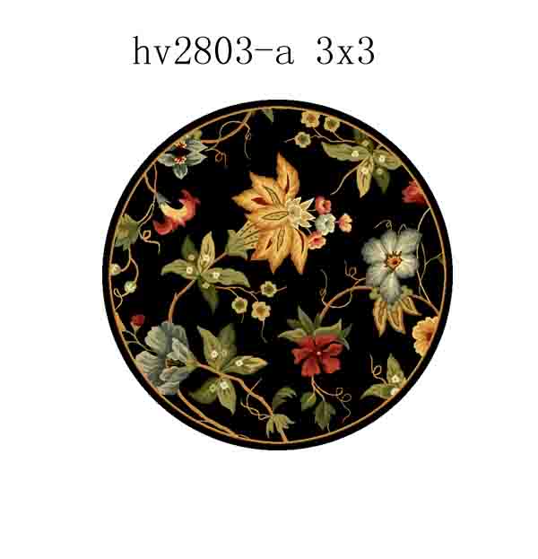 Hk311 Luxurious Hand Hooked Wool Pile Rug - Stunning Design for Cozy Home Interiors and Comfort