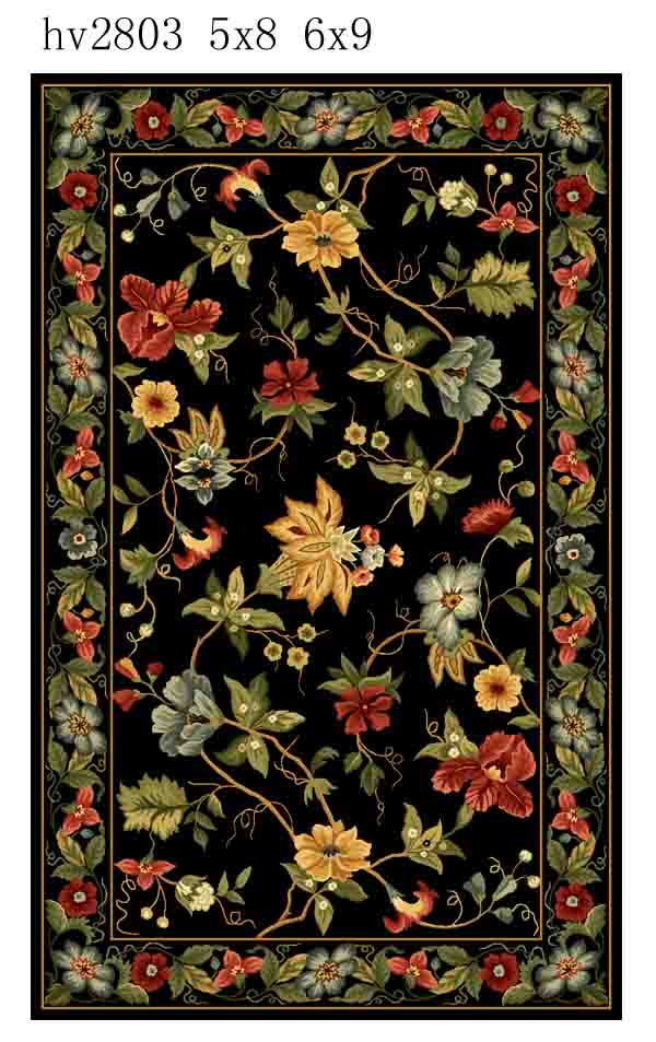 Hk311 Luxurious Hand Hooked Wool Pile Rug - Stunning Design for Cozy Home Interiors and Comfort