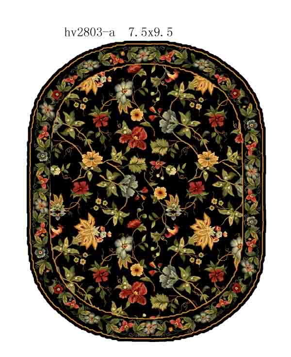 Hk311 Luxurious Hand Hooked Wool Pile Rug - Stunning Design for Cozy Home Interiors and Comfort