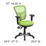 English Elm EE2005 Contemporary Commercial Grade Mesh Executive Office Chair Green EEV-14596