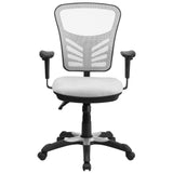 English Elm EE2005 Contemporary Commercial Grade Mesh Executive Office Chair White EEV-14604