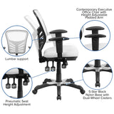 English Elm EE2005 Contemporary Commercial Grade Mesh Executive Office Chair White EEV-14604