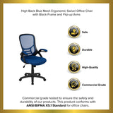 English Elm EE2014 Contemporary Commercial Grade Mesh Executive Office Chair Blue EEV-14630