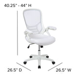 English Elm EE2014 Contemporary Commercial Grade Mesh Executive Office Chair White EEV-14637