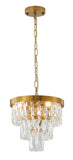 Bethel Gold Semi Flush Mount in Metal & Crystal