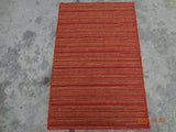 Hand Loom Flat Weave Hlf861 Hand Knotted Wool Pile Rug in Red, Multi 2ft x 3ft-4in