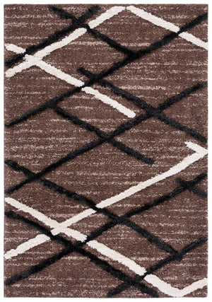 Safavieh Hi-Lo Shag 206 Polyester + Polypropylene Power Loomed Shag & Flokati Rug HLS206T-5