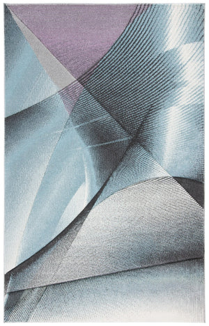 Hollywood 715 Contemporary Power Loomed 100% Polypropylene Rug Grey / Light Blue