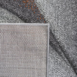 Hollywood 716 Contemporary Power Loomed 100% Polypropylene Rug Grey / Orange