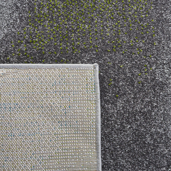 Hollywood 716 Contemporary Power Loomed 100% Polypropylene Rug Grey / Green