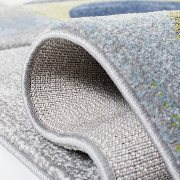 Hollywood 798 Contemporary Power Loomed 100% Polypropylene Rug Grey / Blue