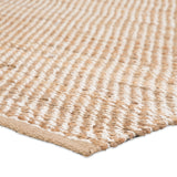 Jaipur Living Diagonal Weave Natural Solid Beige/ White Area Rug (9'X12')