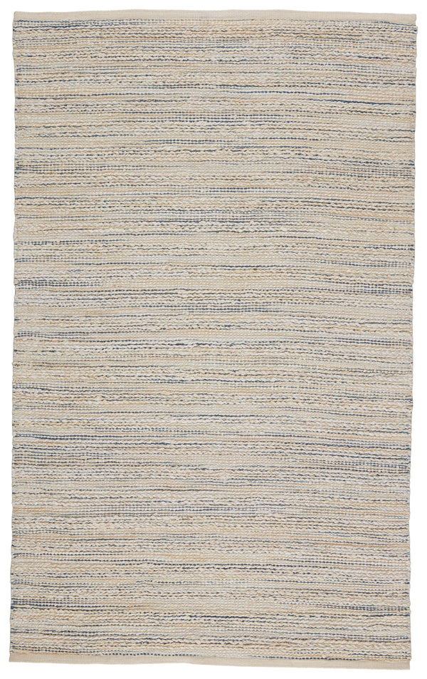 Jaipur Living Canterbury Natural Stripe White/ Blue Area Rug (6'X9')