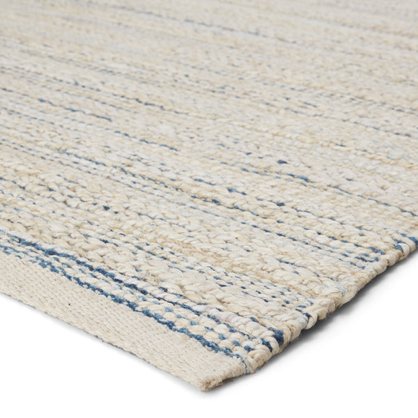 Jaipur Living Canterbury Natural Stripe White/ Blue Area Rug (6'X9')
