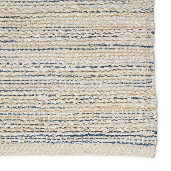 Jaipur Living Canterbury Natural Stripe White/ Blue Area Rug (6'X9')