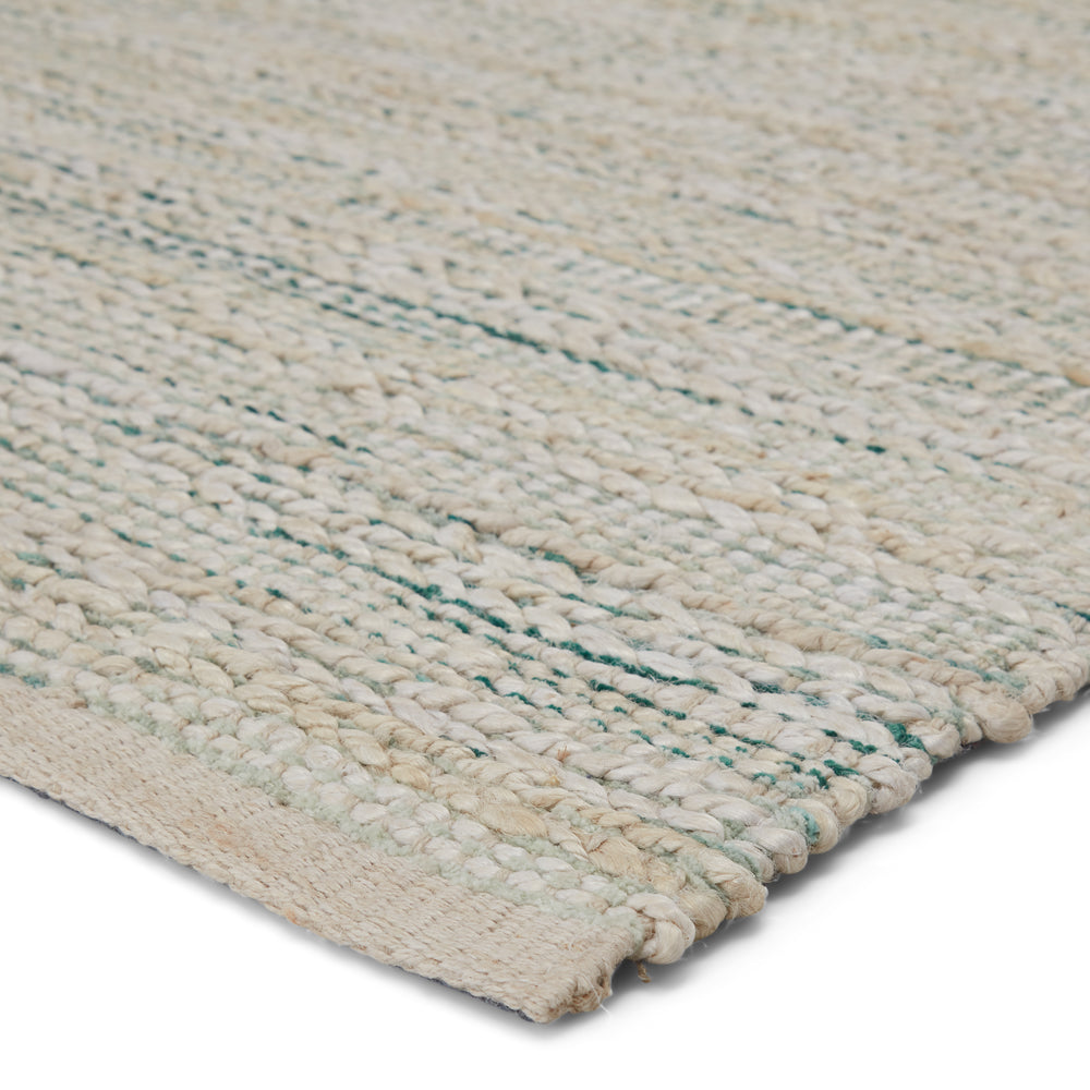 Jaipur Living Canterbury Natural Stripe White/ Turquoise Area Rug (6'X9')