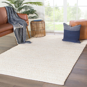 Jaipur Living Canterbury Handmade Solid White/ Beige Area Rug (9'X12')