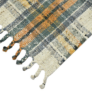 AMER Rugs Hampton HMP-1 Hand-Loomed Plaid Farmhouse Area Rug Olive 3'6" x 5'6"