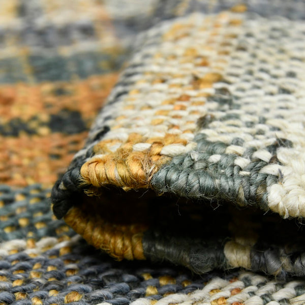 AMER Rugs Hampton HMP-1 Hand-Loomed Plaid Farmhouse Area Rug Olive 3'6" x 5'6"